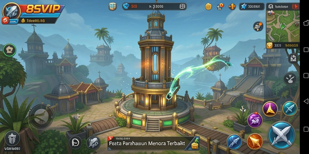 Gameplay seru dan menantang di 8SVIP dengan menara pertahanan.
