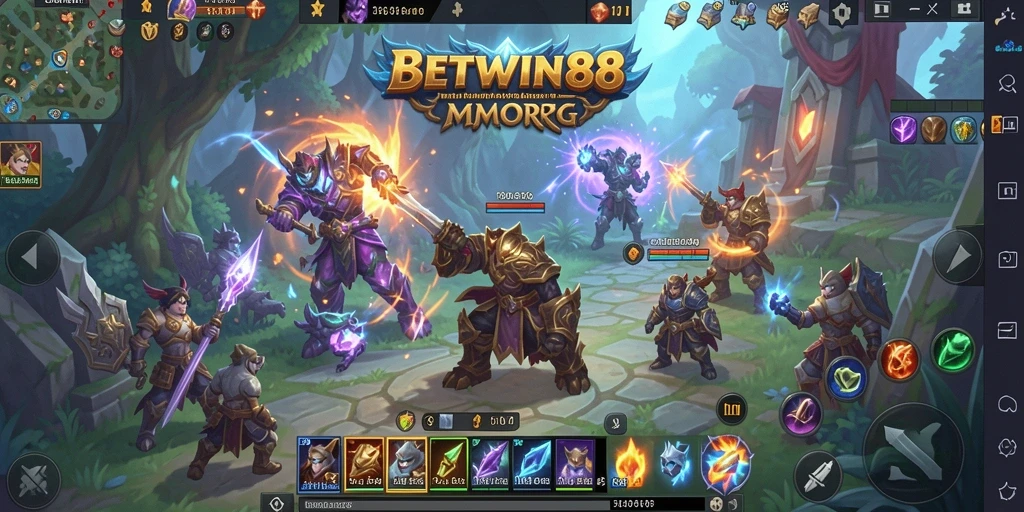 Screenshot gameplay BETWIN88 menampilkan aksi seru dalam dunia MMORPG.