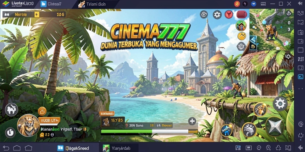Tampilan gameplay yang menakjubkan dari dunia terbuka CINEMA777.