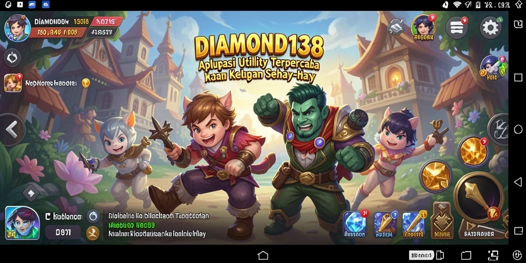 Tampilan antarmuka aplikasi DIAMOND138 yang intuitif dan user-friendly.