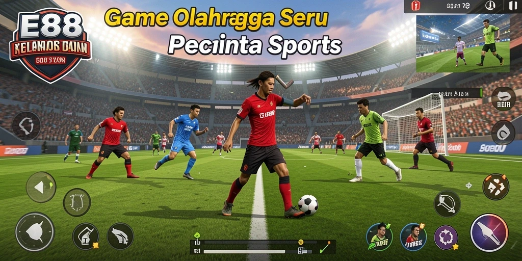 Tampilan gameplay E88 yang dinamis dan penuh aksi saat bertanding di arena.