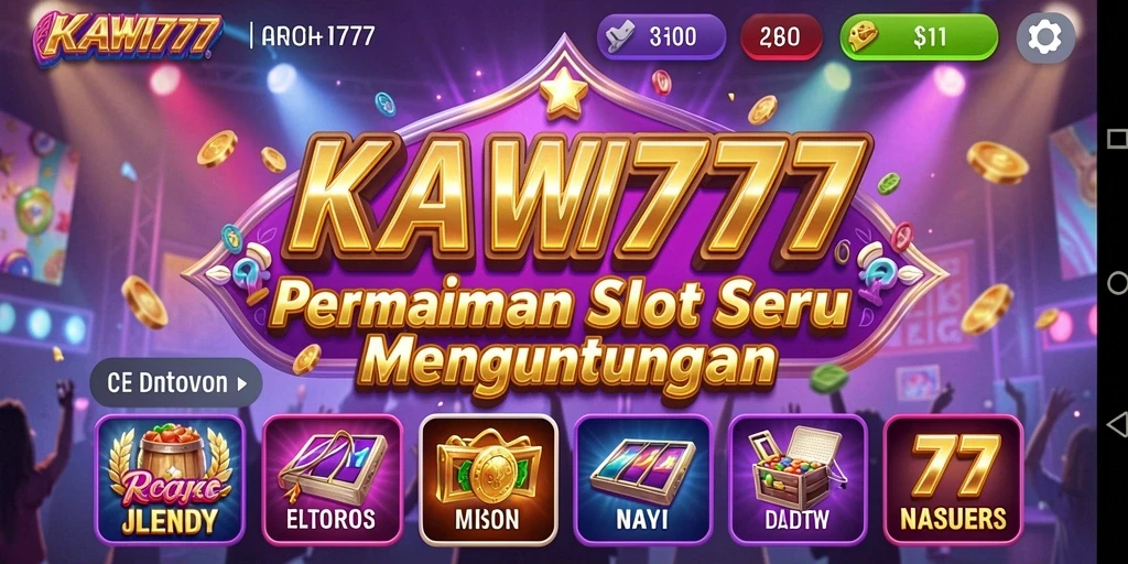 Screenshot dari gameplay seru KAWI777 yang menunjukkan putaran Slot.