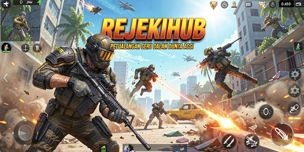 Tampilan gameplay yang mendebarkan dalam REJEKIHUB.