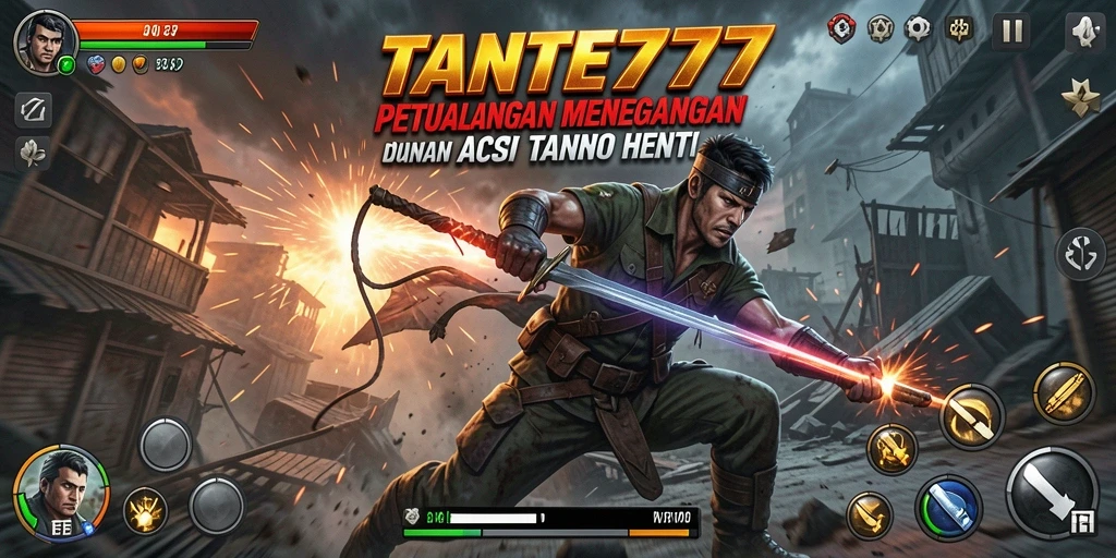 Gameplay menegangkan TANTE777 dengan aksi seru.