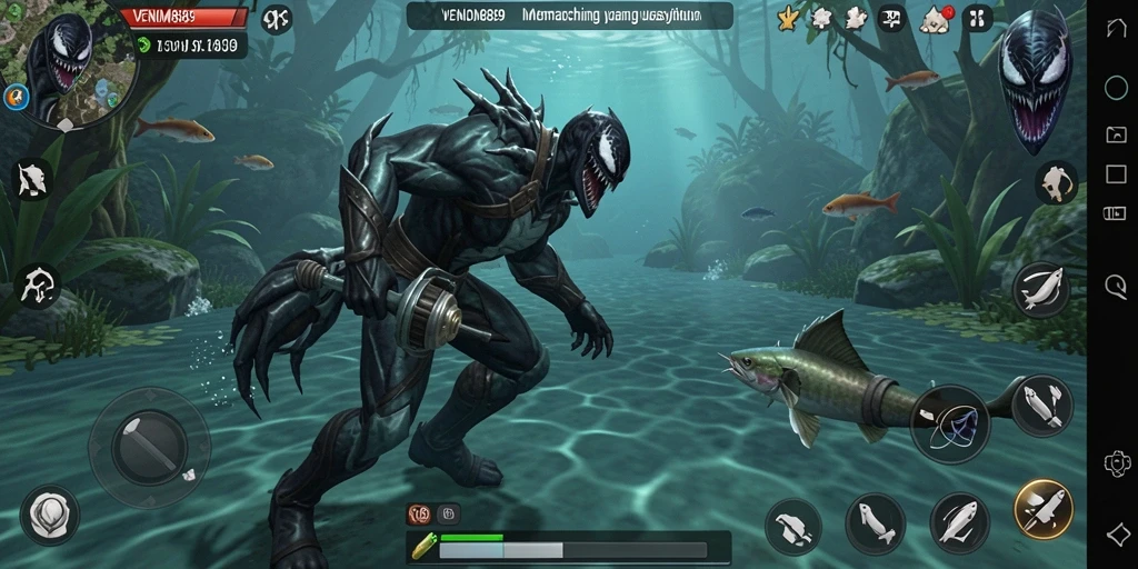 Tangkapan ikan besar dalam gameplay VENOM889.